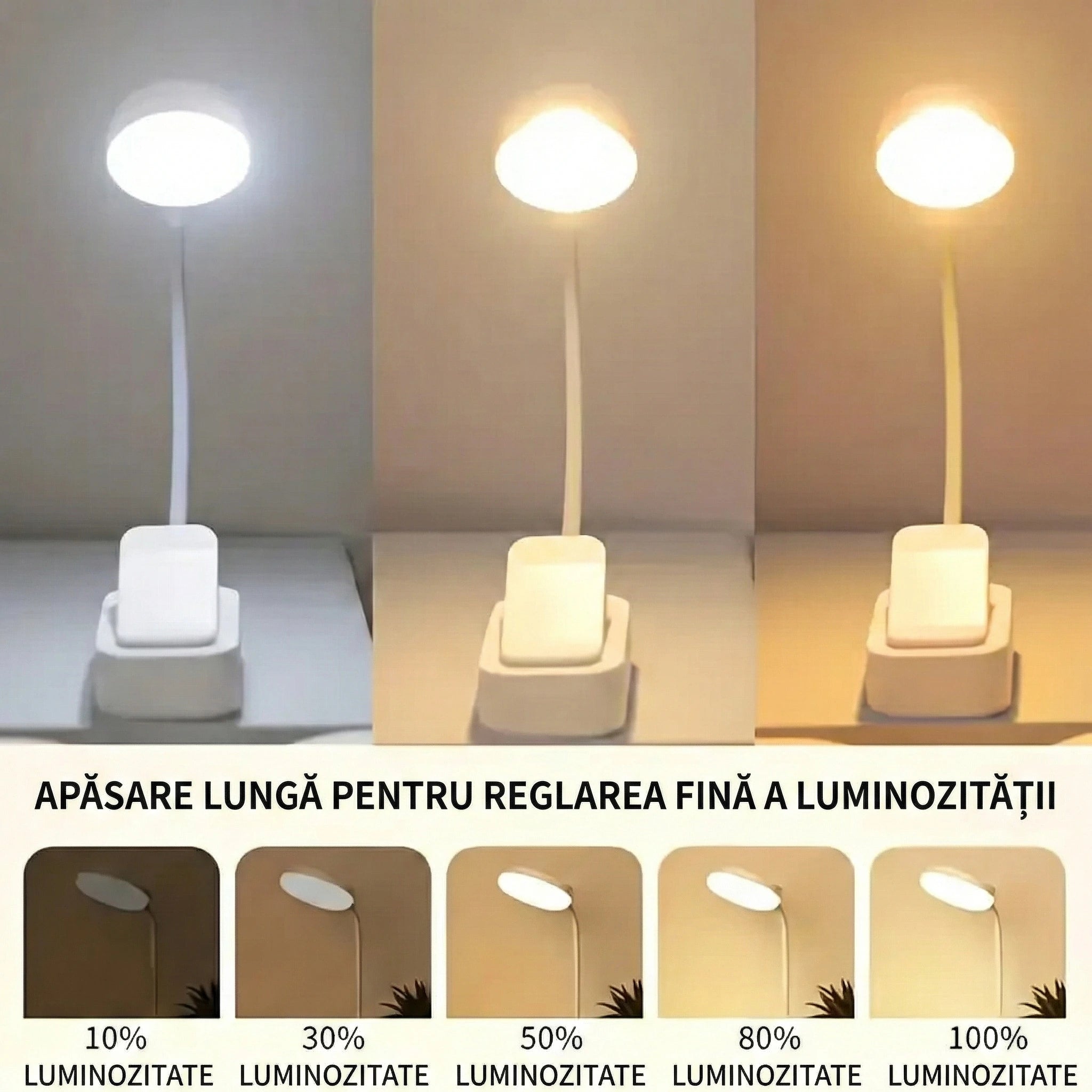 Lampă de Citit Noaptea cu Lumină Blândă